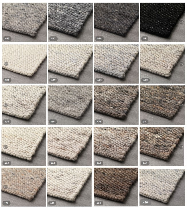 Salsa-B: High-end wool rug - hand-knotted / 45 colors available