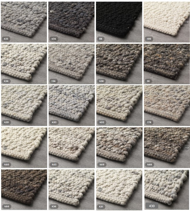 Salsa-SW: High-end wool rug - hand-knotted / 45 colors available