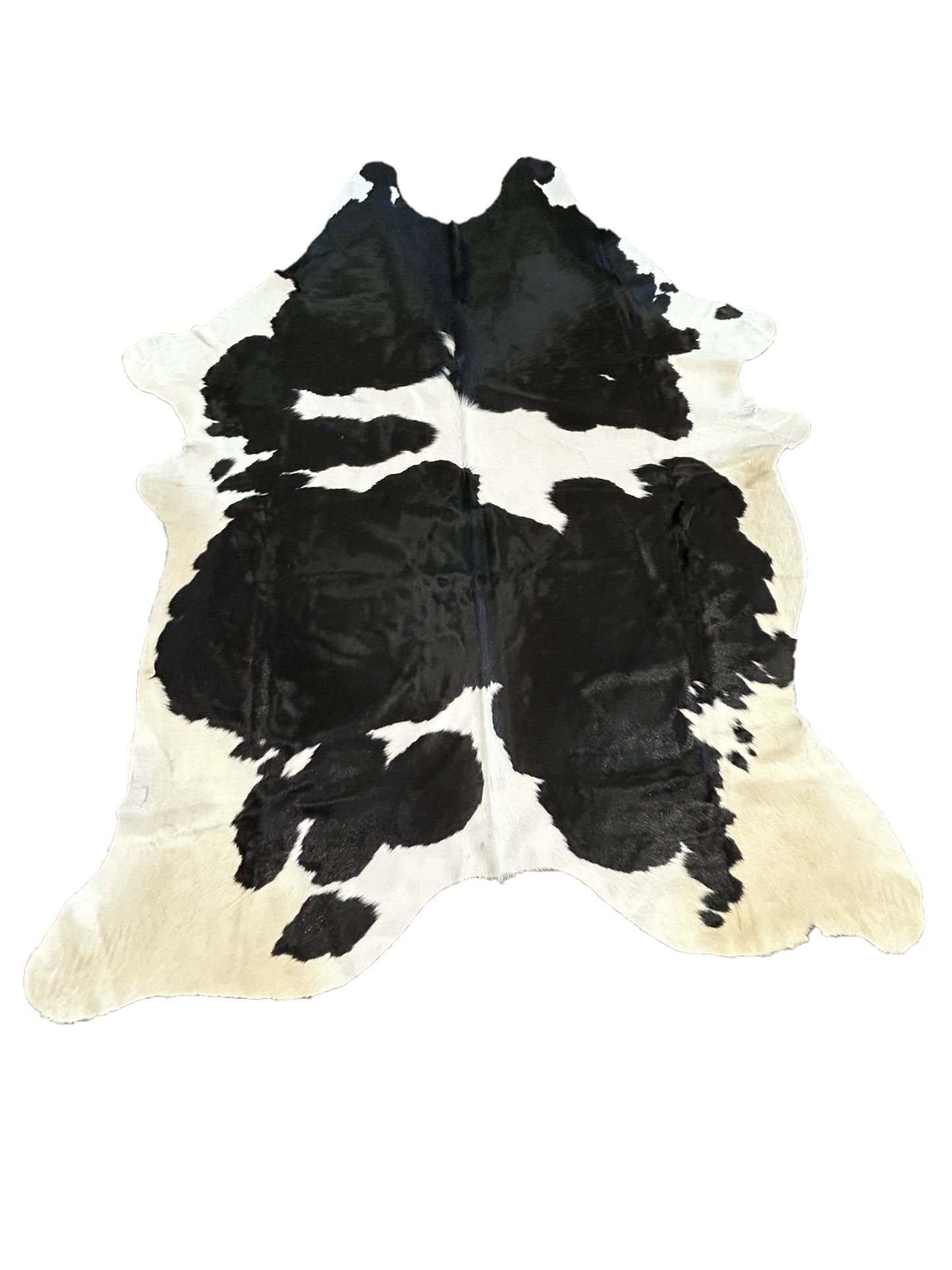 LL-8 : Tapis peau de vache - Très grande noire et blanche