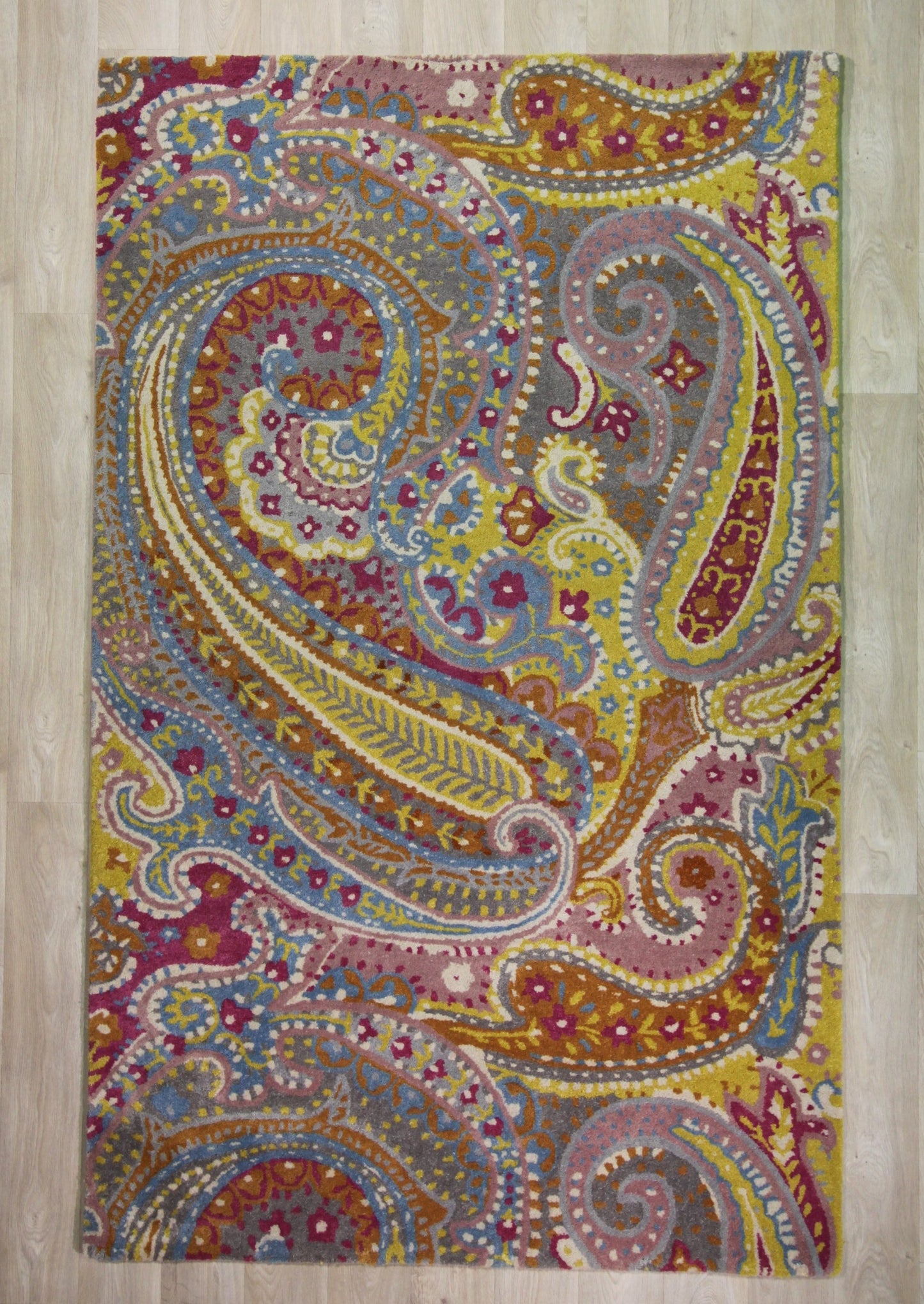 Tapis paisley coloré - Laine tuftée