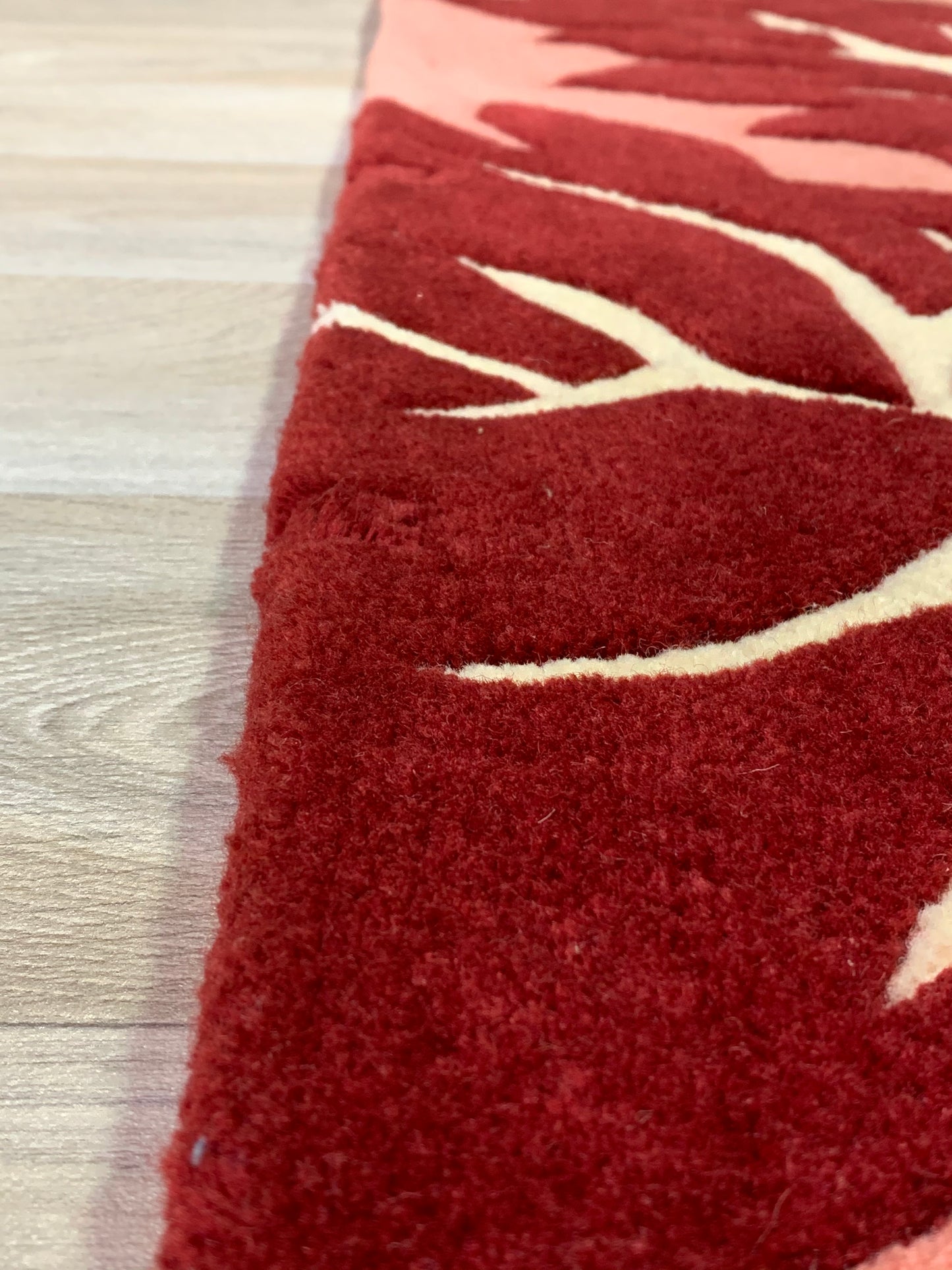Tapis fleural en laine tuftée