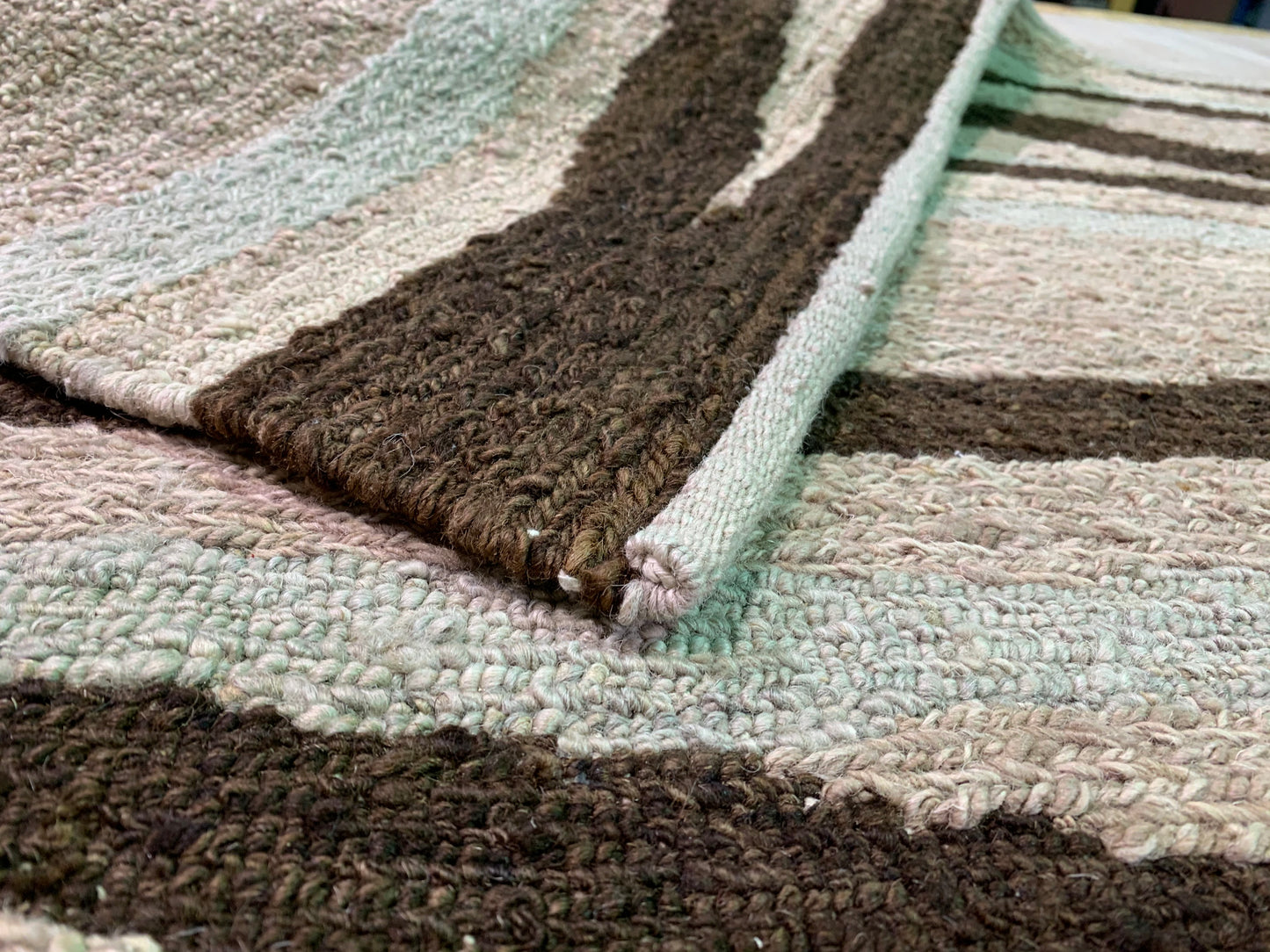 Tapis à rayures - noué main