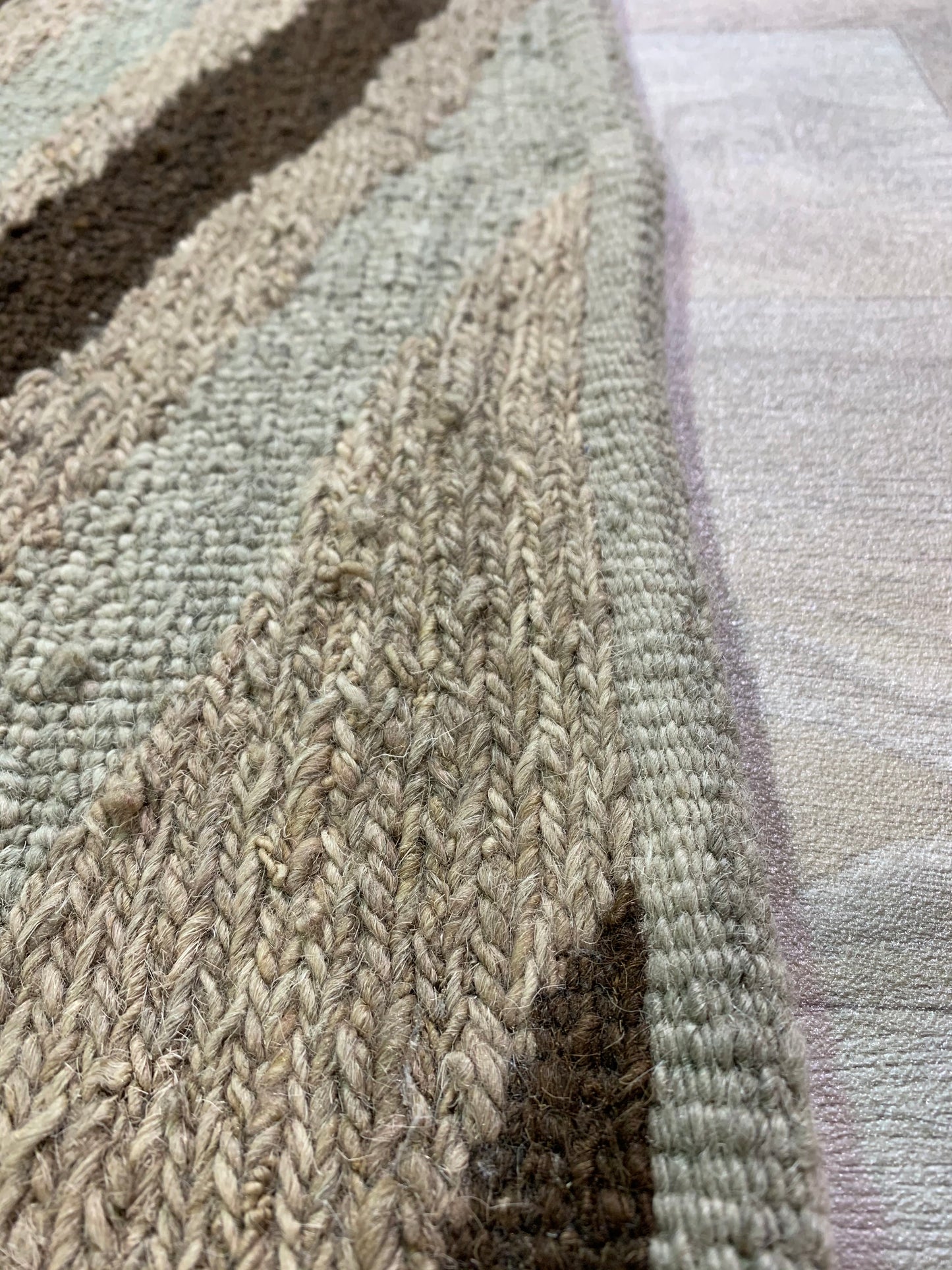 Tapis à rayures - noué main