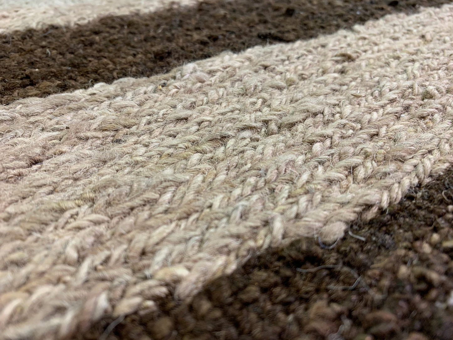 Tapis à rayures - noué main