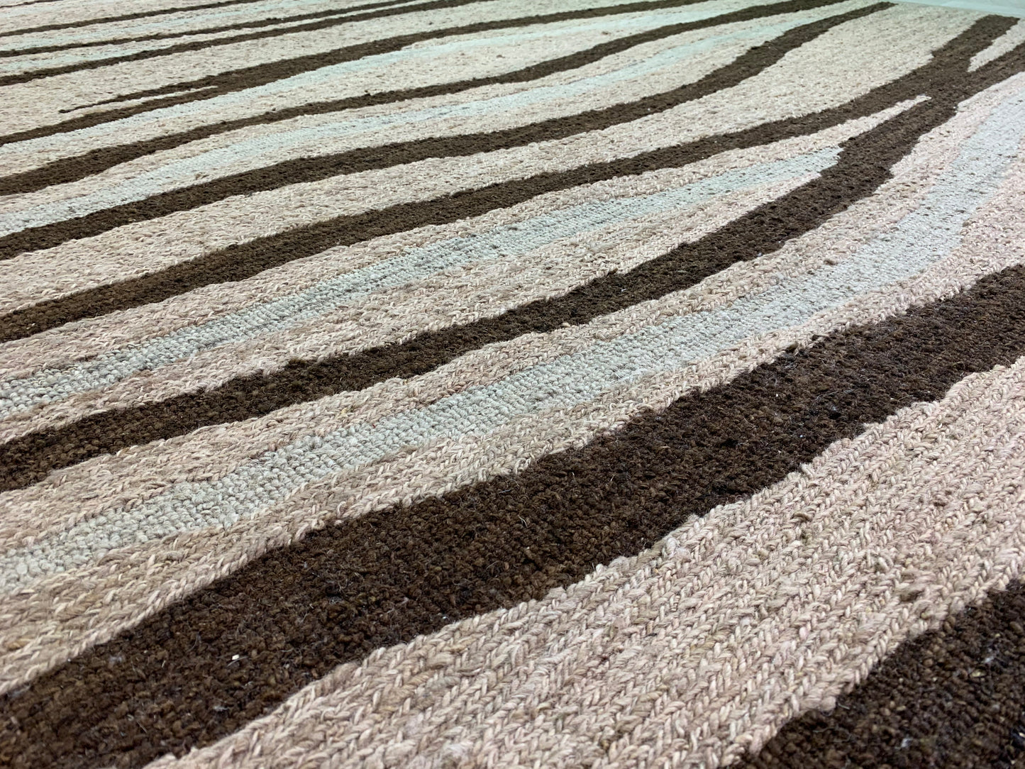 Tapis à rayures - noué main