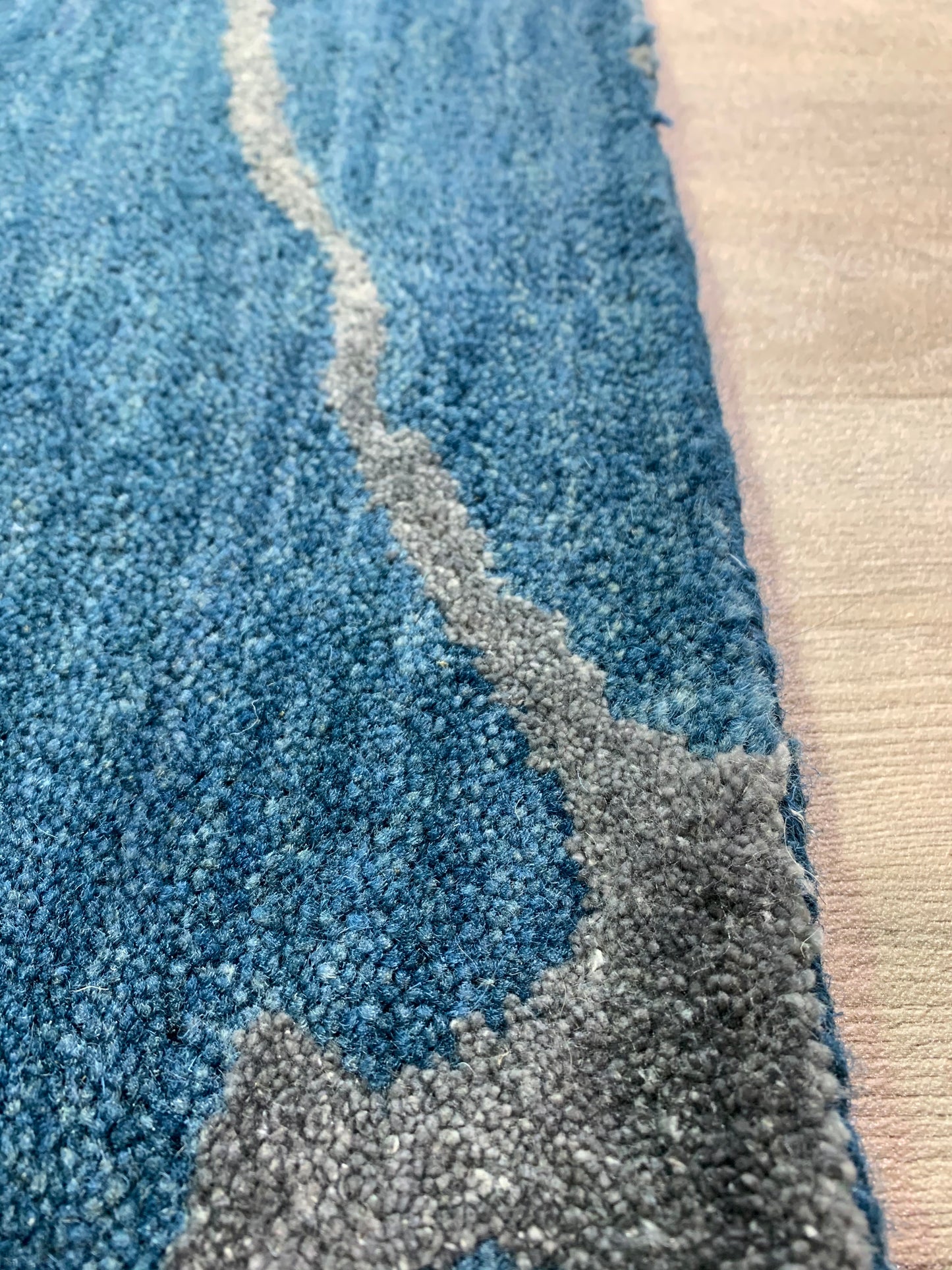 Tapis à rayures en laine - noué main
