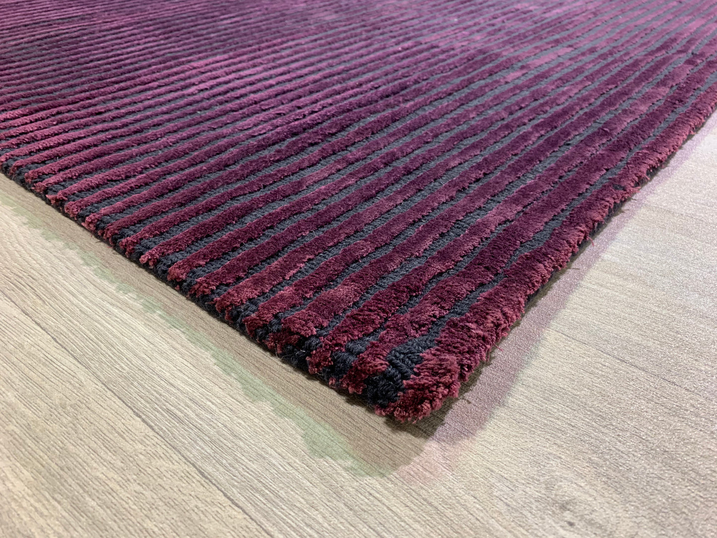 Tapis SERGE LESAGE à rayure en laine - noué main