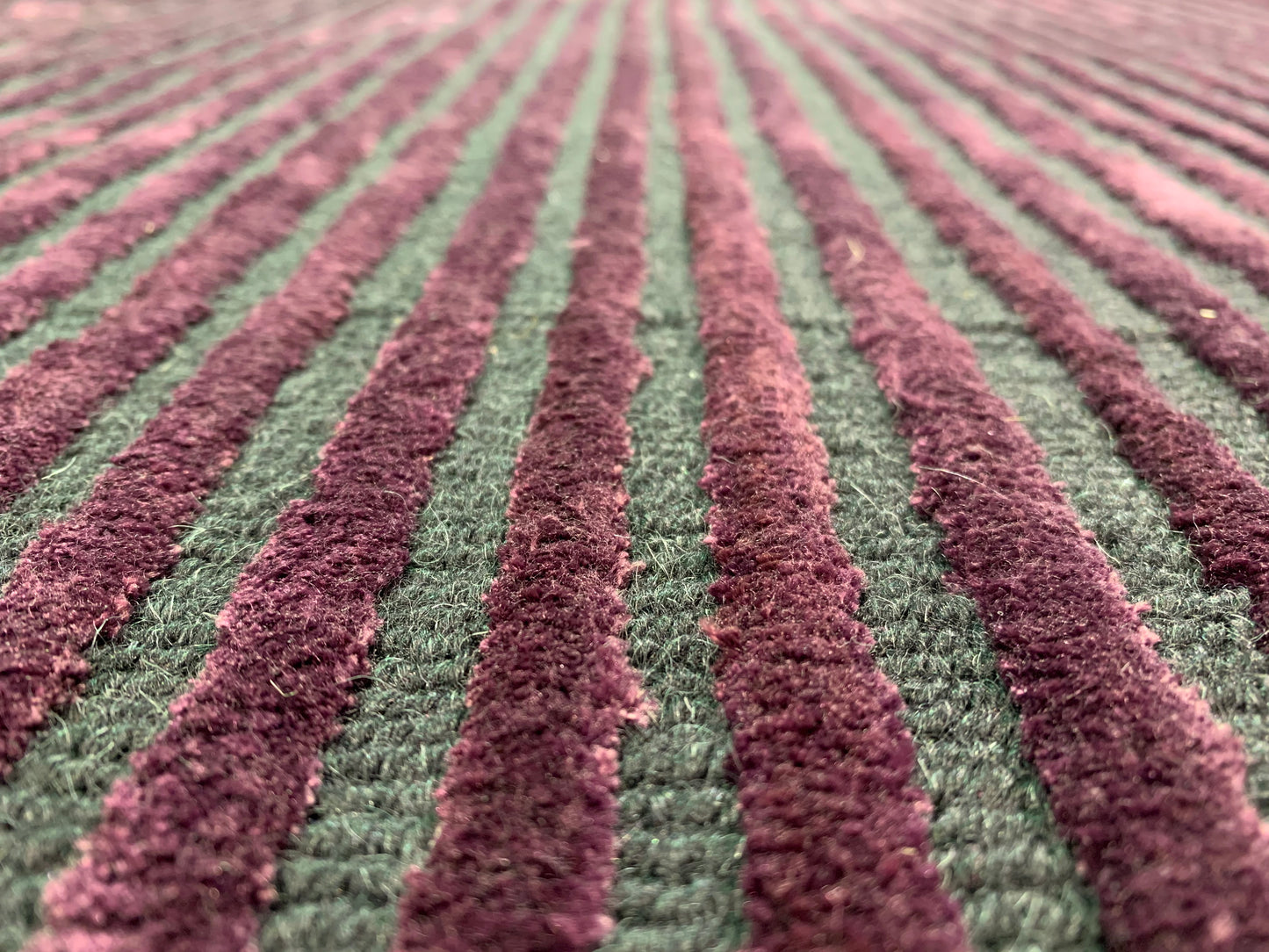 Tapis SERGE LESAGE à rayure en laine - noué main