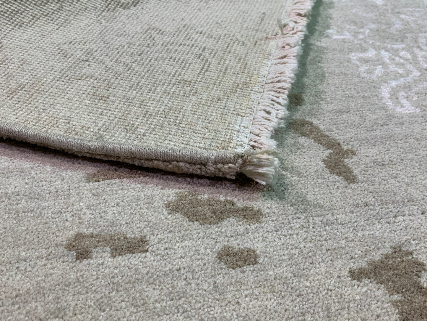 Tapis contemporain en laine et bambou