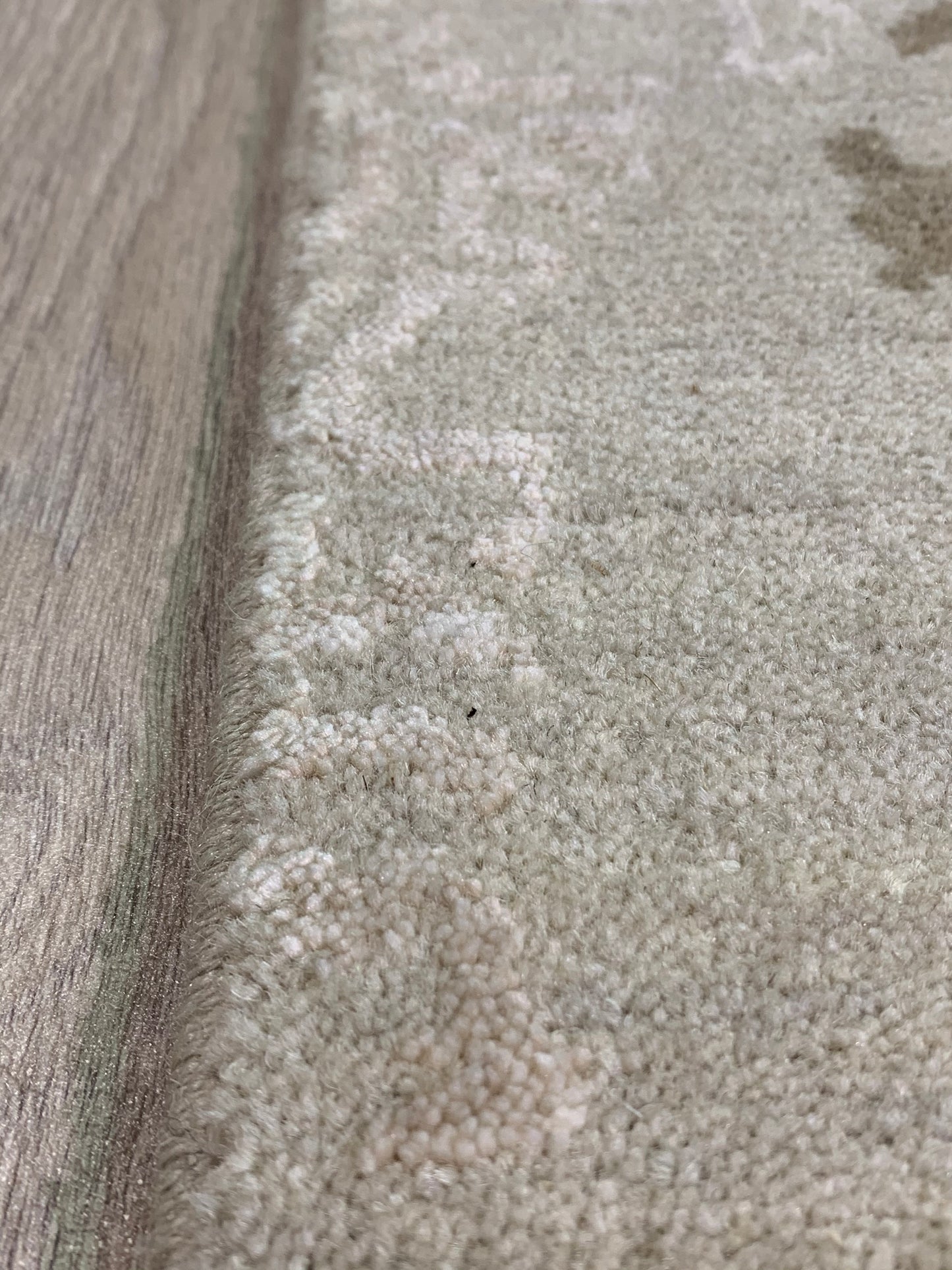 Tapis contemporain en laine et bambou