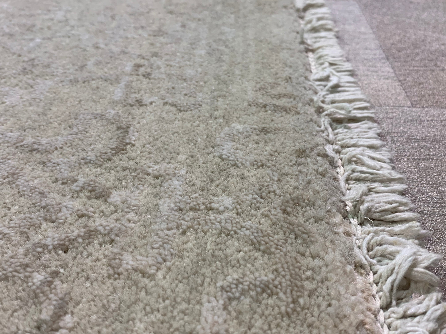 Tapis contemporain en laine et bambou