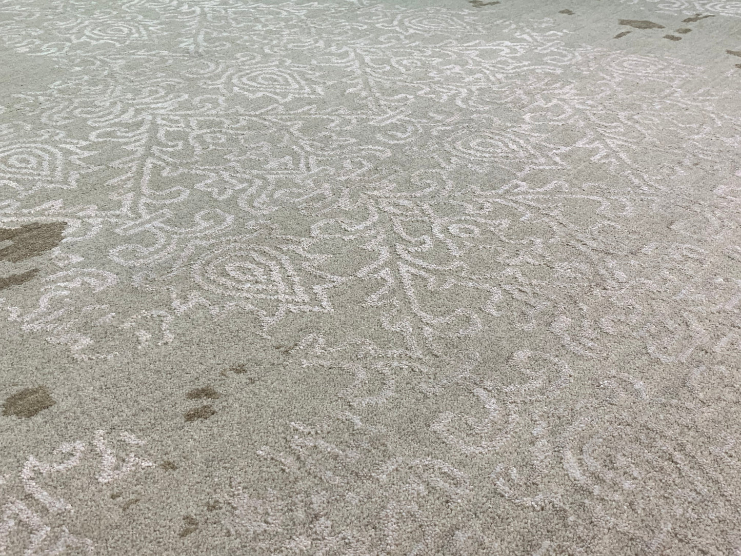 Tapis contemporain en laine et bambou