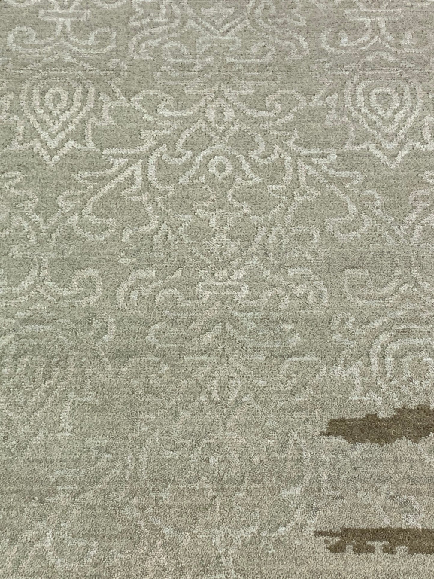 Tapis contemporain en laine et bambou