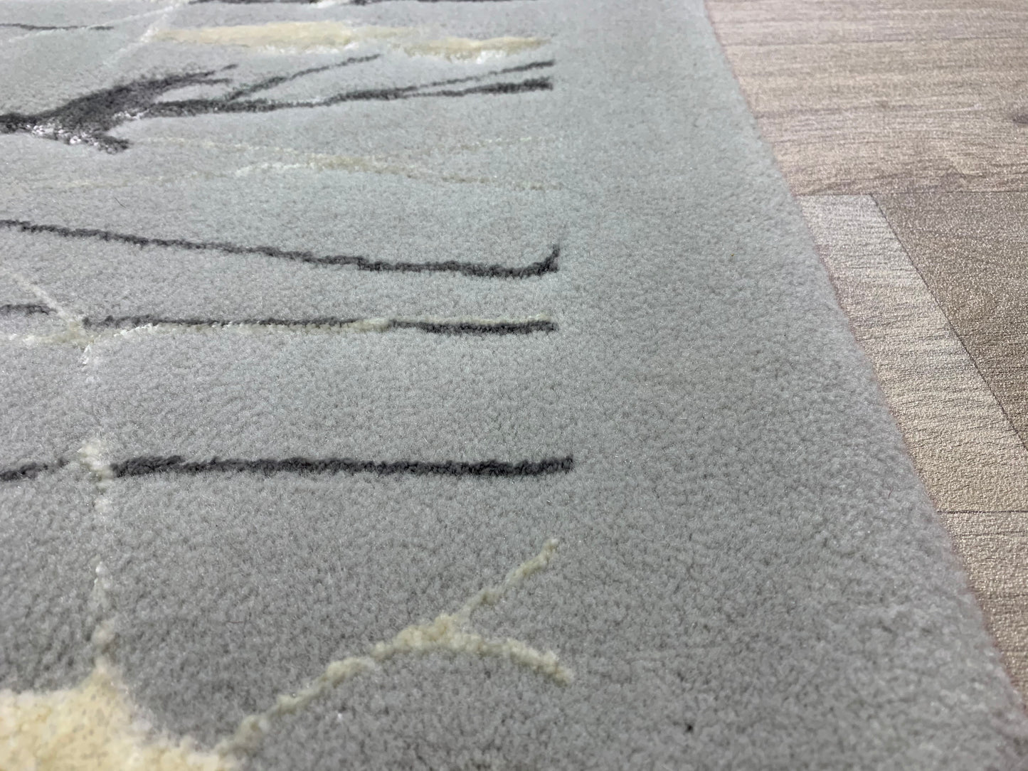 Tapis abstrait trois couleurs en laine