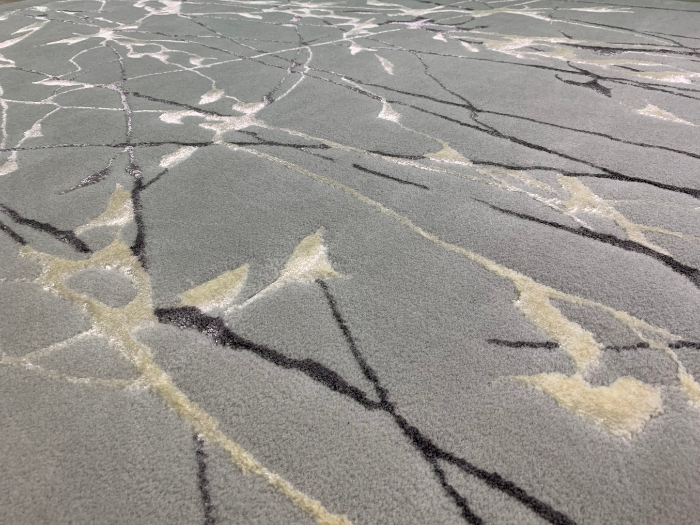 Tapis abstrait trois couleurs en laine
