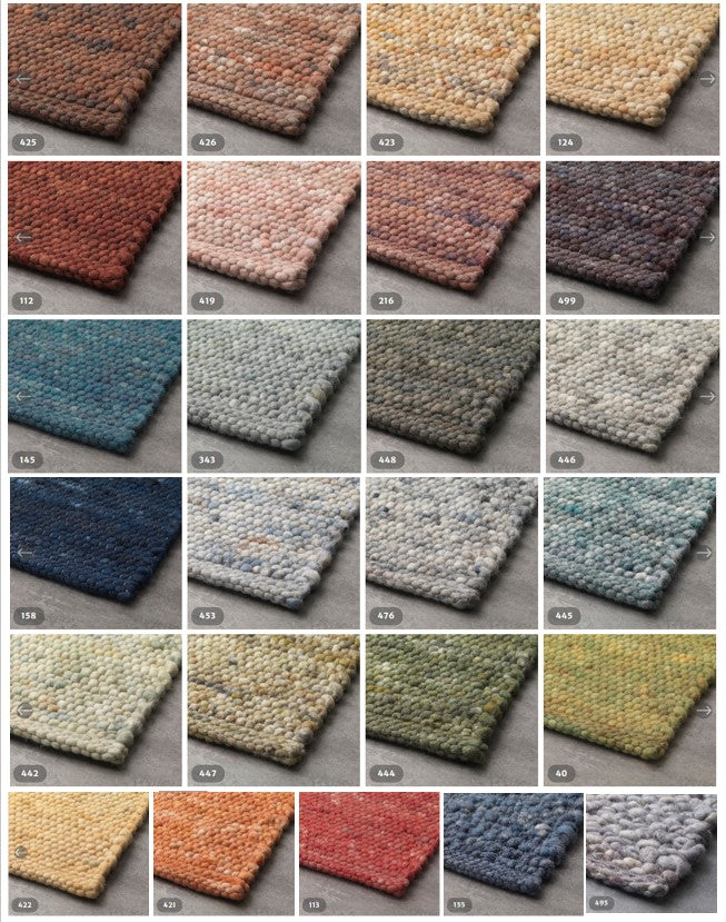 Salsa-B: High-end wool rug - hand-knotted / 45 colors available