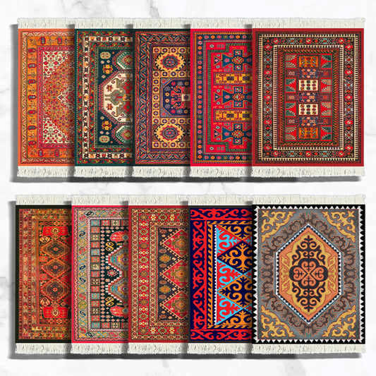 Sous-verres imitation tapis orientaux (Réduction à l'achat de plusieurs)
