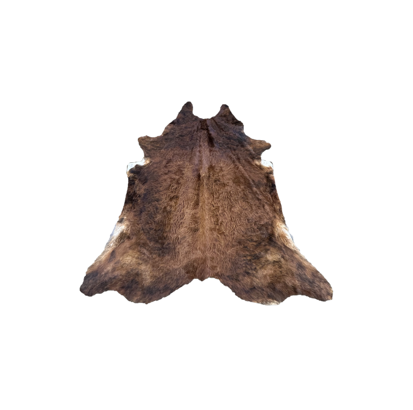 LL-6: Cowhide rug - Very large long-haired brown