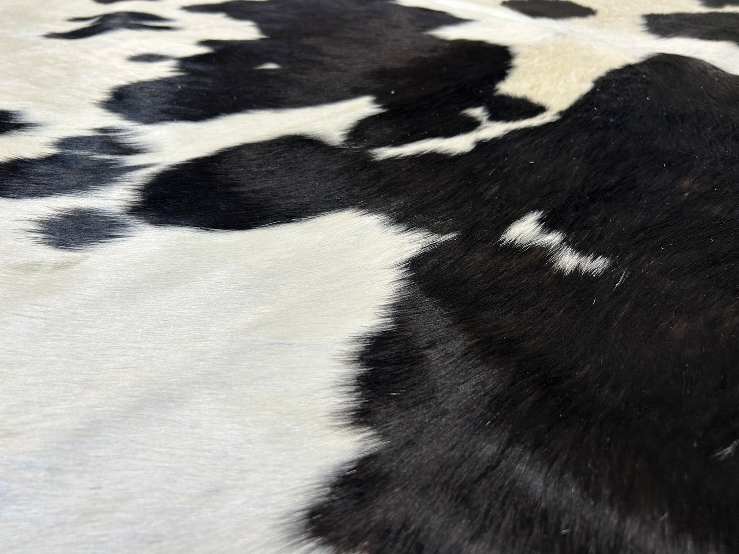 S-1: Cowhide rug - Medium black and white
