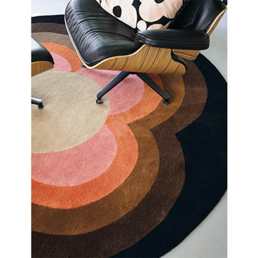 SFP-6 : Tapis ORLA KIELY rond en laine tuftée