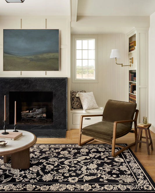 AB-101: RIFLE PAPER & CO wool rug - hand-knotted