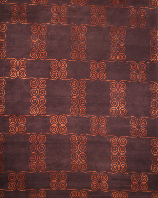 Contemporary Nepalese rug in wool - hand knotted