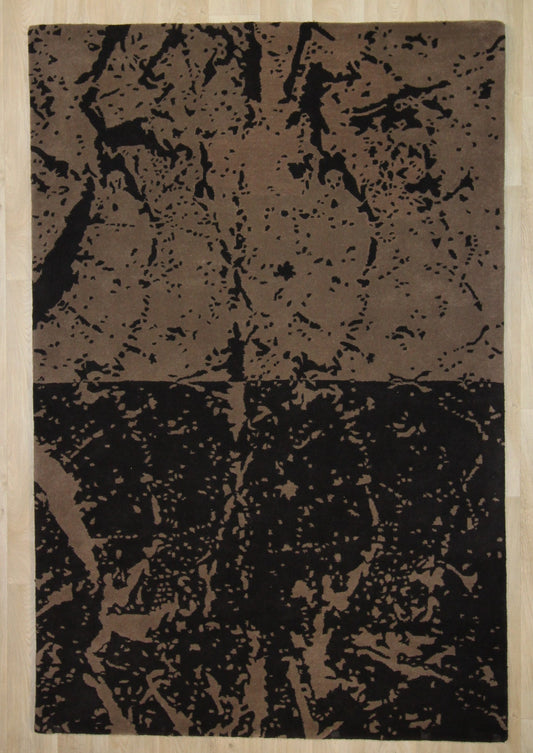 Contemporary tufted wool rug