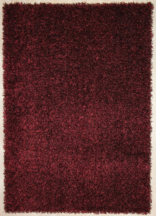 Burgundy "shag" type rug