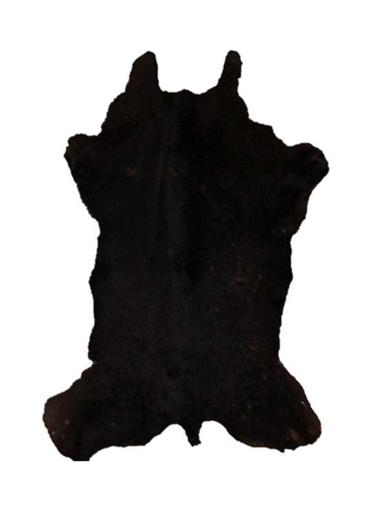 601-1: Cowhide rug - Very small dark brown