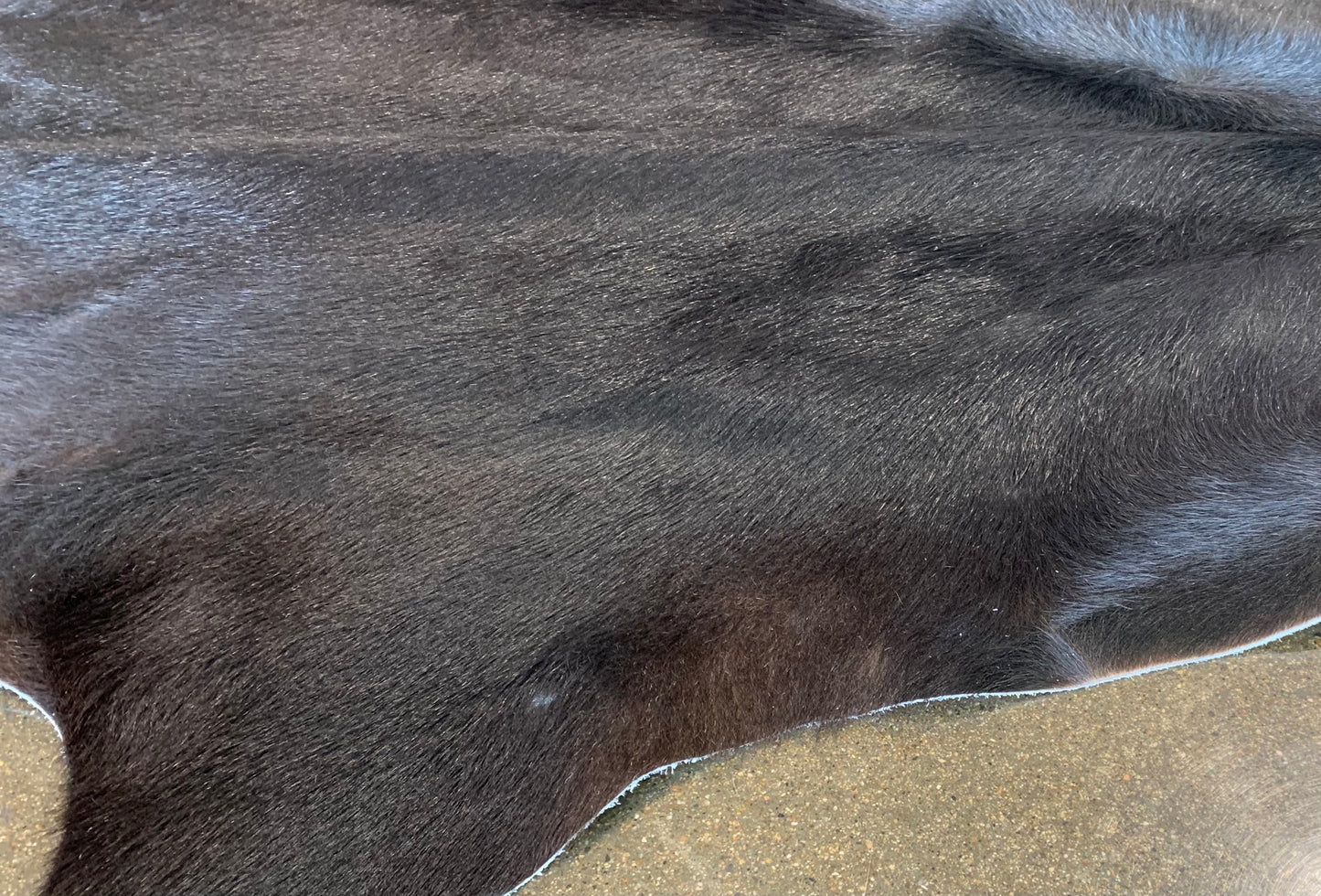 S-5: Cowhide rug - Medium black and brown