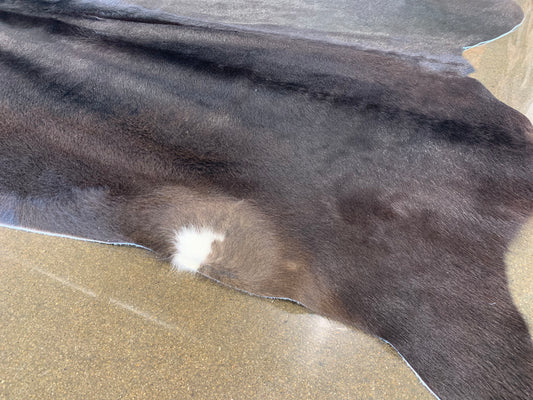 S-5: Cowhide rug - Medium black and brown