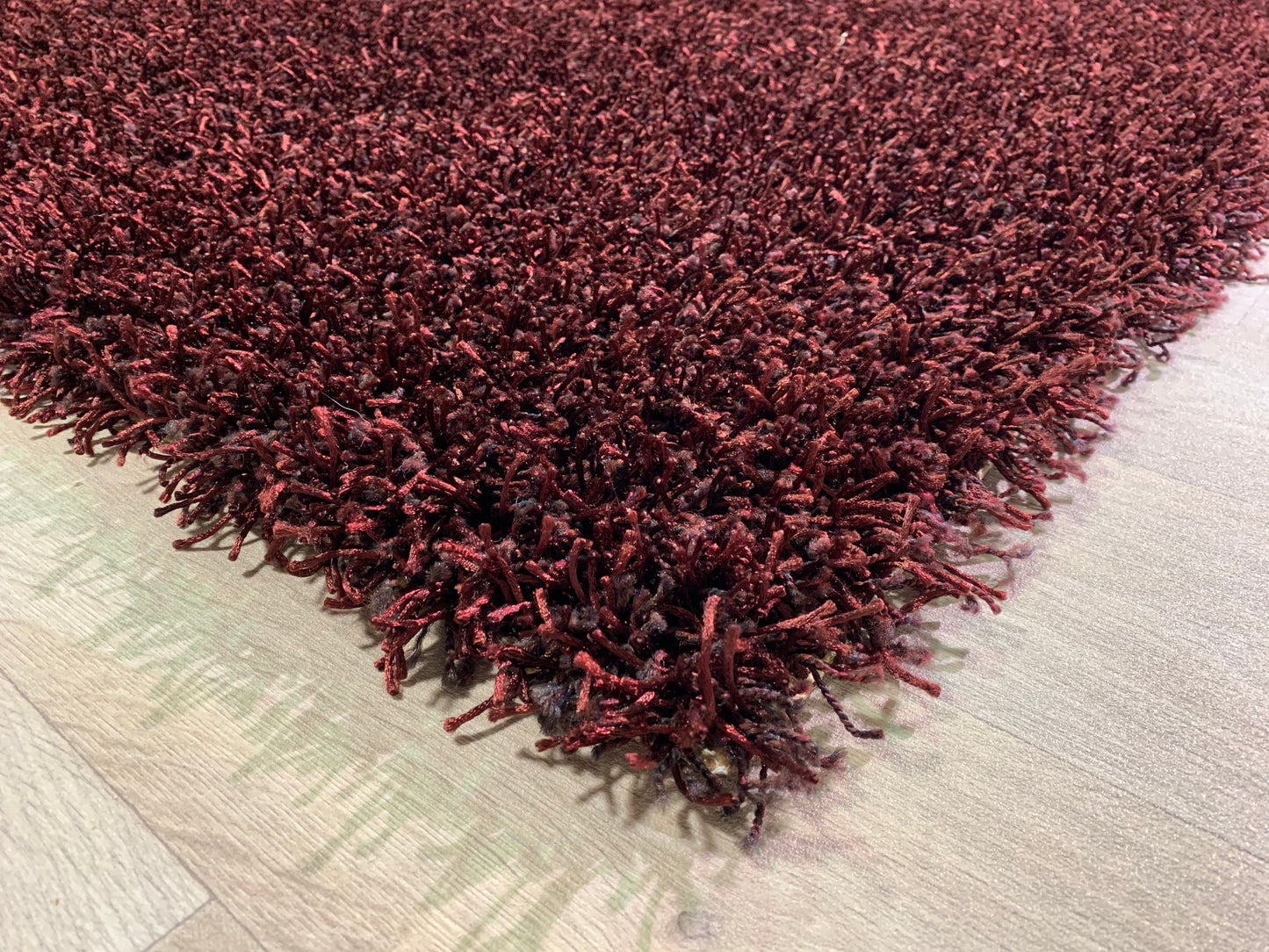 Burgundy "shag" type rug