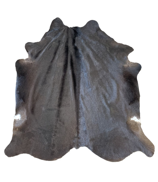 S-5: Cowhide rug - Medium black and brown