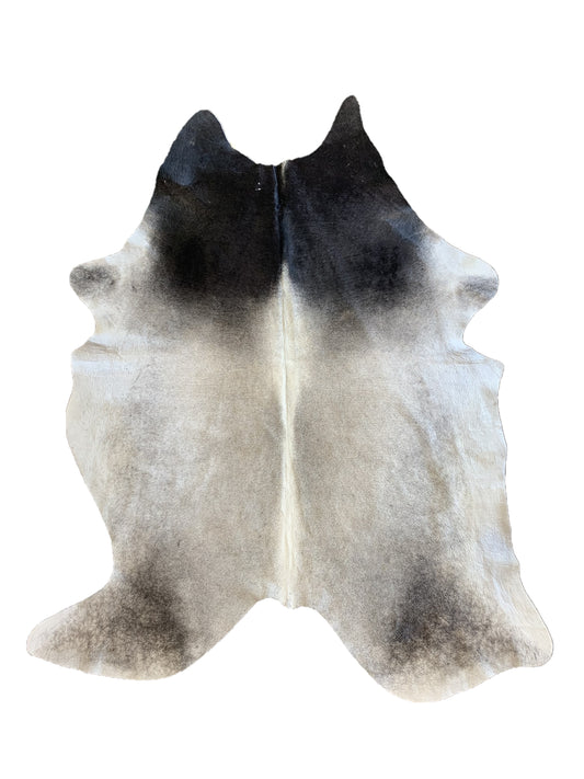S-7: Cowhide rug - Medium black and gray
