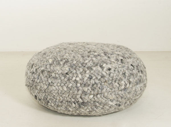 Lounge-1: Hand-knotted wool pouf