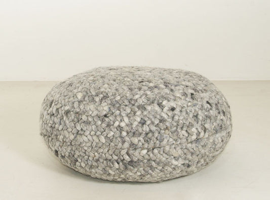 Hand-knotted wool pouf - 45 colors / 3 sizes available